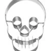 Plätzchenform Totenschädel 7cm -Halloween Dekorations Geschäft austechform halloween totenkopf plaetzchenform mit halloween motiv weihnachtsplaetzchen form fuer gothic fans 28568