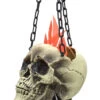 Totenkopf LED Flammenschale 2 Totenkopf LED Flammenschale -Halloween Dekorations Geschäft brennende totenschaedel laterne schaedellaterne mit licht und bewegungseffekt skull with flame 37865 01