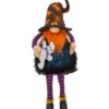 Leuchtender Halloween Zwerg Kantenhocker Mit Geist 75cm -Halloween Dekorations Geschäft bunter halloween gnom kantenhocker leuchtend 75cm multi color led lighted plush halloween gnome shelf sitter 54264