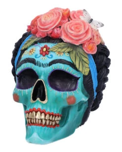 Calavera De Azucar Totenschädel 19cm -Halloween Dekorations Geschäft calavera de azucar totenkopf calavera de azucar skull dia de los muertos figur 54563 03