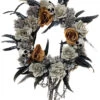 Gothic Halloween Türkranz 40cm -Halloween Dekorations Geschäft halloween gothic tuerkranz totenkopf tuerkranz gothic halloween wreath 52619 01