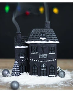 Hounted House Räucherkegel Haus -Halloween Dekorations Geschäft haunted house raeucherkegel halter haunted house incense cone burner halloween homeware 53588 04