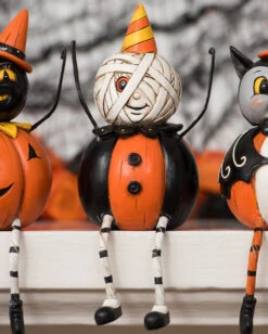 Johanna Parker Kürbis Mumie Vintage Figur -Halloween Dekorations Geschäft johanna parker mumie pumpkin body vintage figur mummy pumpkin body vintage figure halloween dekoration 52923 2