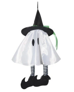 Kleines Weißes Gespenst Mit Hexenhut 36 Cm 9 Kleines Weißes Gespenst Mit Hexenhut 36 Cm -Halloween Dekorations Geschäft kleiner weisser geist mit hexenhut little white ghost with witch hat 39603 04