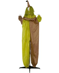 Horror Clown Standfigur Mit Leuchtaugen 180cm -Halloween Dekorations Geschäft lebensgrosse horror clown figur mit licht 180cm life size horror clown figure with light halloween standfigur clown 53363 3