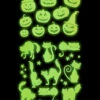 Leuchtende "Kürbisse & Katzen" Halloween Sticker -Halloween Dekorations Geschäft leuchtende halloween sticker kuerbisse und katzen glow in the dark halloween sticker pumpkin and cats 51727 01