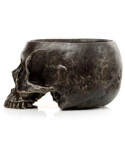 Marmorierter Gothic Totenschädel Pflanzentopf -Halloween Dekorations Geschäft marmorierter gothic totenkopf pflanzenschale gothic totenschaedel pflanzenschale gothic skull plant pot 54615 04