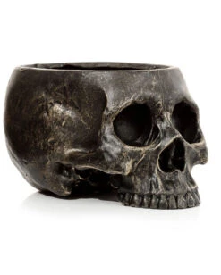 Marmorierter Gothic Totenschädel Pflanzentopf -Halloween Dekorations Geschäft marmorierter gothic totenkopf pflanzenschale gothic totenschaedel pflanzenschale gothic skull plant pot 54615 06