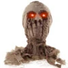 Mumienkopf Mit LED Augen 50cm -Halloween Dekorations Geschäft mumienschaedel mit led augen mummy skull with led eyes halloween deko 52834 01