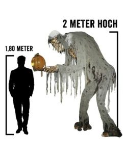 Großer Jack Reaper Mit Sprechendem Kürbis Halloween Animatronic -Halloween Dekorations Geschäft riesiger jack reaper mit sprechendem kuerbis halloween animatronic prowling jack reaper halloween prop animatronic horror und halloween deko 51244 4