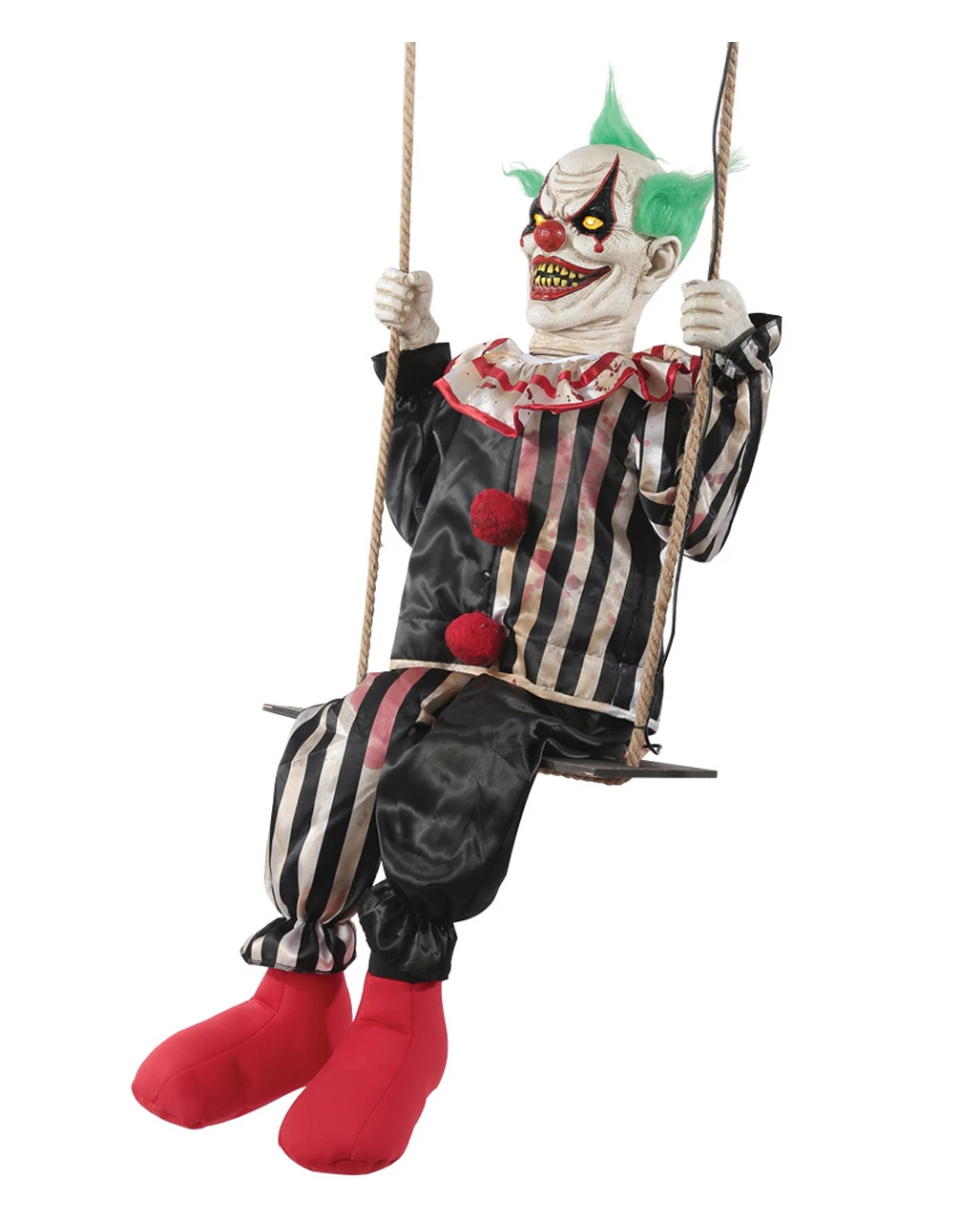 Schaukelnder Horror Clown Chuckles Halloween Animatronic 3 Schaukelnder Horror Clown Chuckles Halloween Animatronic