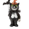 Hexenkatze Im Smoking Und Hexenhut Figur 19cm -Halloween Dekorations Geschäft schwarze katze im smoking mit hexenhut und fledermaus figur 19cm kinderfreundliche halloween dekoration halloween kinderparty katzen dekoration 53779
