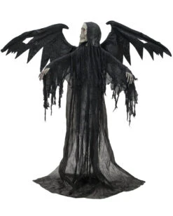 Schwarzer Pestengel Mit Licht, Sound & Bewegung -Halloween Dekorations Geschäft schwarzer todesengel mit bewegungs sound und licht halloween animatronic halloween deko 53913 02