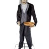 Sprechender Hausdiener Mit Tablett 2 Sprechender Hausdiener Mit Tablett -Halloween Dekorations Geschäft sprechender butler mit tablett halloween animatronic talking butler with tablet 51759 01