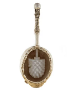 Totenkopf Toiletten Bürstenhalter Mit Bürste -Halloween Dekorations Geschäft totenschaedel toiletten buerstenhalter gothic deko totenkopf klobuerstenhalter 39761 02
