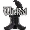 Wicked Hexenstiefel Glitter Deko Mit Krähe 24cm 1 Wicked Hexenstiefel Glitter Deko Mit Krähe 24cm -Halloween Dekorations Geschäft wicked hexenstiefel mit rabe glitter deko wicked witch boots with raven glitter deco deko walpurgisnacht 54376 2